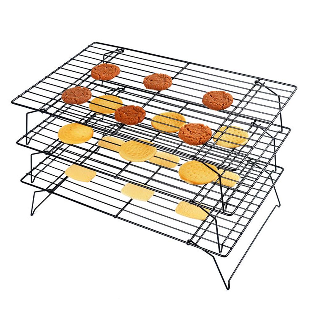 3‑Layer Folding Cooling Rack Baking Tools Cake Stand BBQ Grill Household Supplies