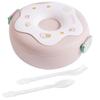 Cute Cartoon Donut 1000ml Lunch Box Microwavable Bento Container with Compartments Students Supply