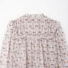 2025 Spring Women's European & American Style Tulle Print Long Sleeve Shirt
