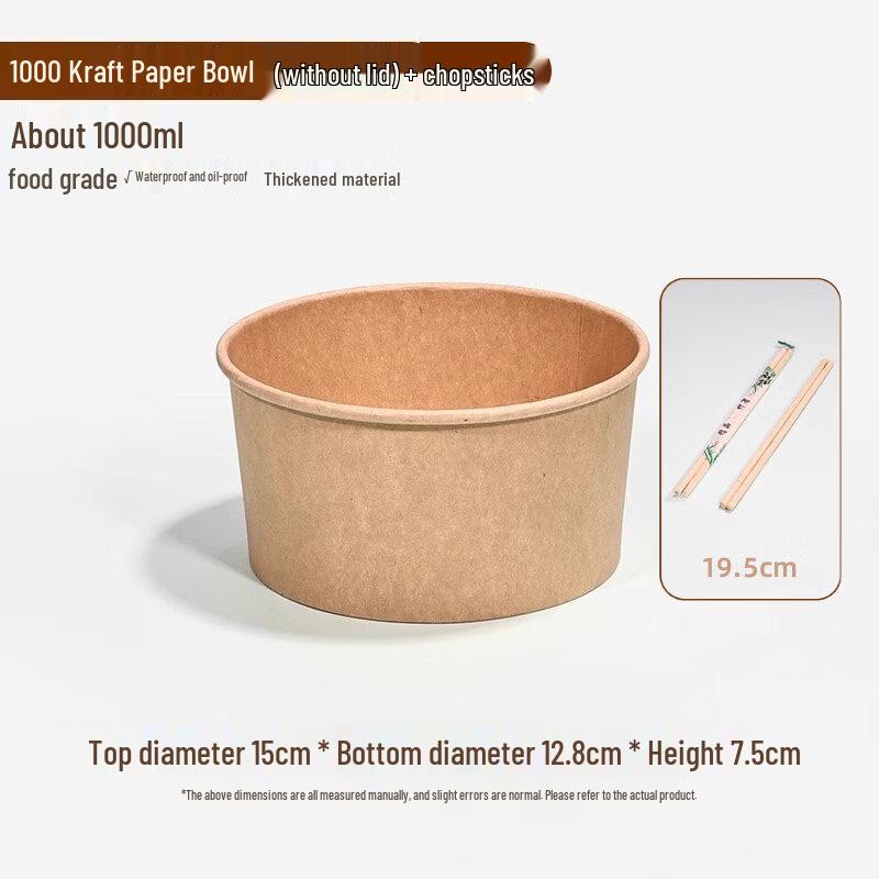 ZISIZ Disposable Paper Bowl & Cutlery Set