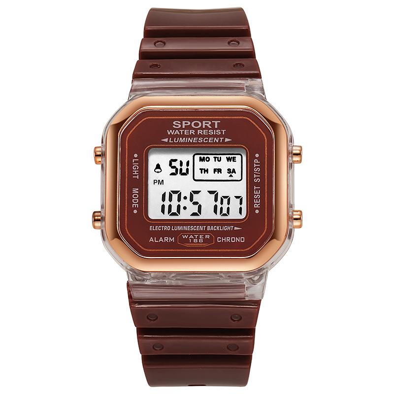 Fashion Brand Student Transparent Electronic Watch Candy Multicolor LED Ladies Sports Waterproof Wirstwatch Clock Gift relógio