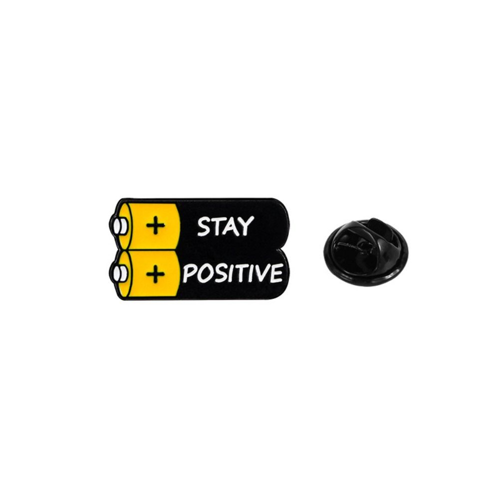 Personality Cartoon Letter Brooch "My Social Battery 1%" Metal Badge Cute Enamel Pin  Clothing