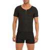 Traje de Sauna Sudadera para Hombre Camisetas de Manga Corta Adelgazante Top Térmico con Cremallera Camisa de Entrenamiento Moldeador Corporal para Hombre Ropa Moldeadora