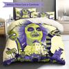beetle juice Pattern Bedding Quilt Set Quilt Cover Pillowcase Home Decoration Birthday Gift (1 * duvet cover + 2 * pillowcase, without core)