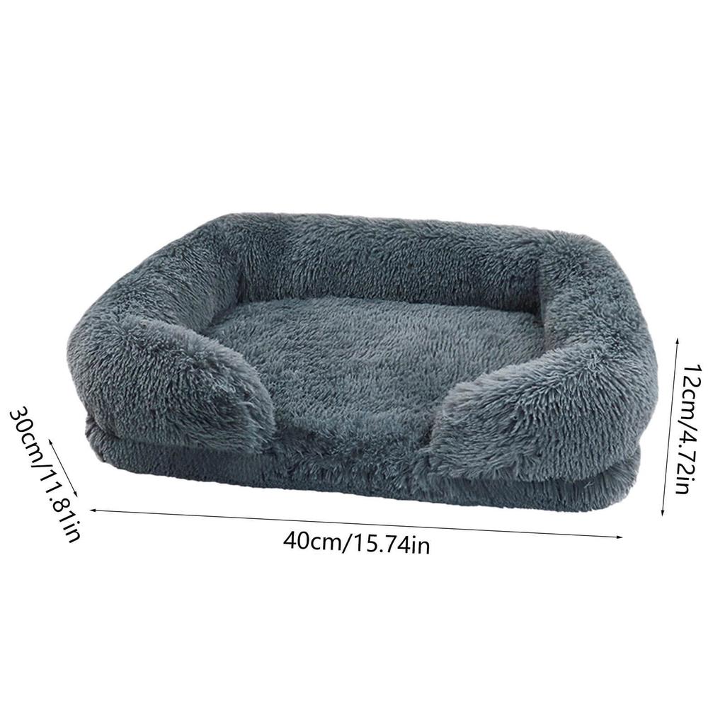 Calming Dog Cats Bed Pet Bed For Cat Small Dogs 16*12in Rectangle Washable Sleeping Orthopedic Pet Heated Seat Cushion For Cars