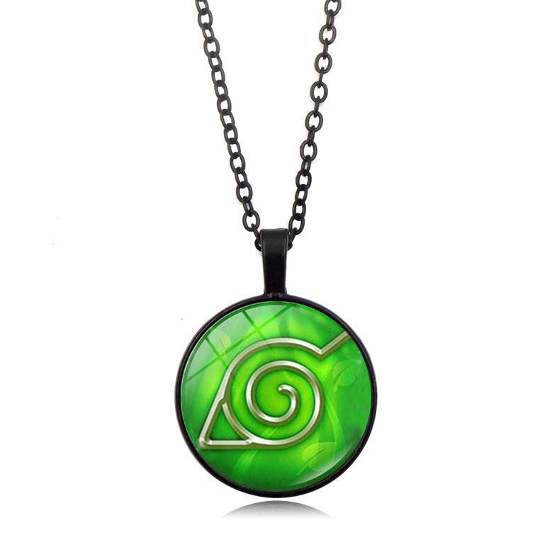 anime merchandise Naruto Sharingan Pendant Necklace Men Women Versatile Circular accessories Sweater Chain toys gifts for kids
