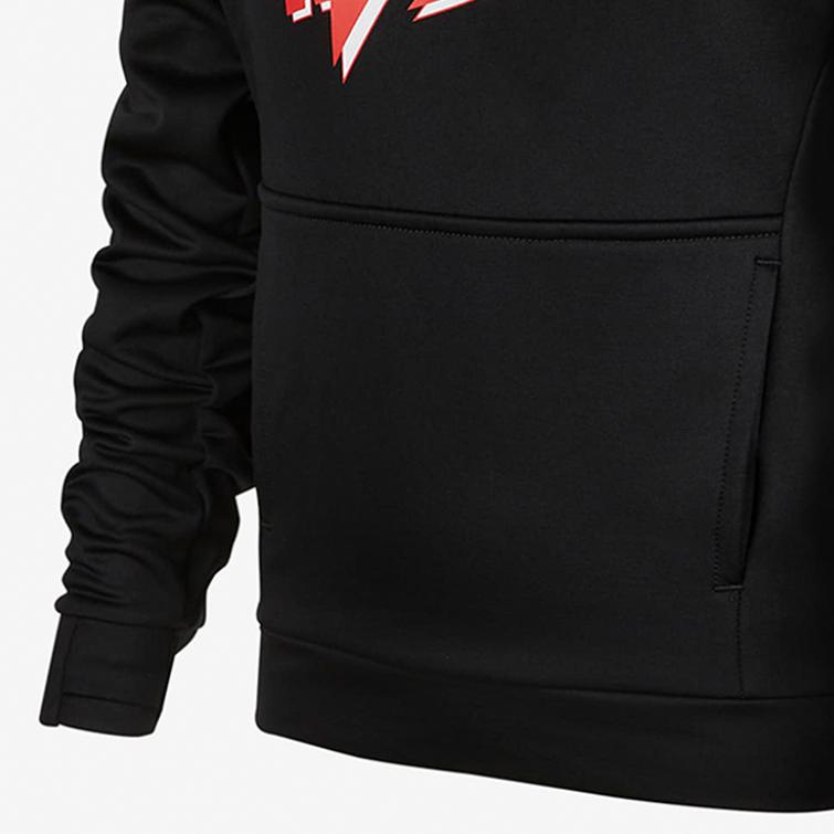 Nike Hoodie Multi Color Letter Print Hooded Casual Fleece Kids Hoodies Black FJ6050-011