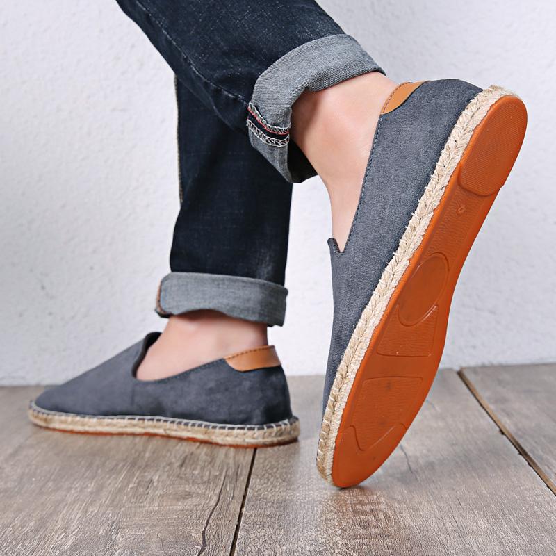Espadrile Pantofi Femei Patchwork Slip on Pantofi de Vară Mocasini Bărbați Pantofi de Pânză Respirabili Pantofi Înfășurați în Iută Îmbrăcăminte Exterioară Unisex