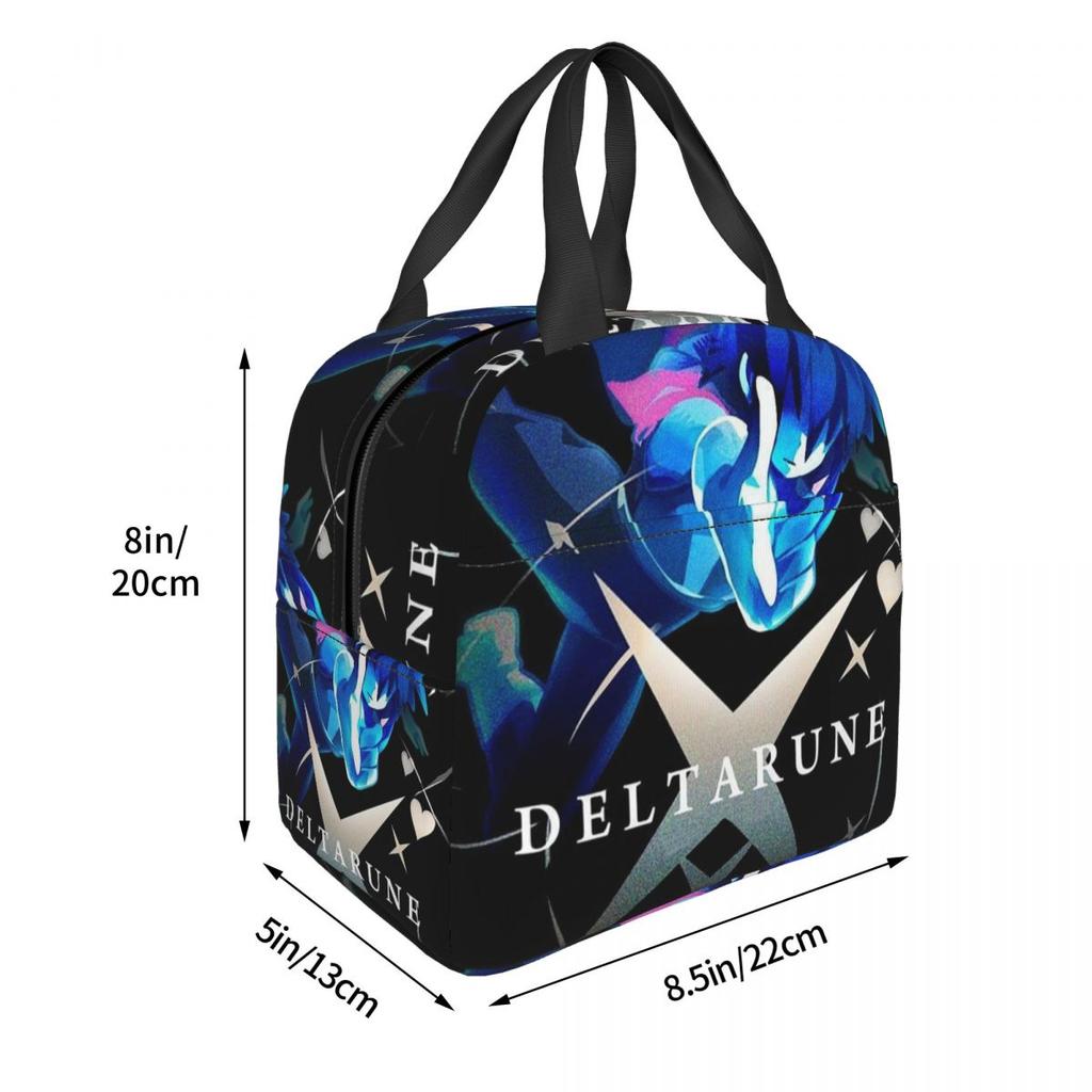 Deltarune Insulated Lunch Bag for Women Office Cooler Thermal Food Box Tote Portable Lunch Boxes Container