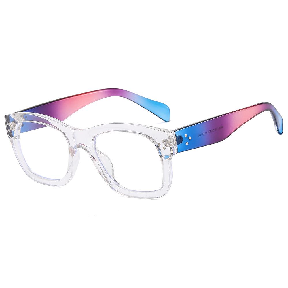 Trendy Patchwork Anti-Blue Light Glasses: Modern Retro Style Anti-Blue Light