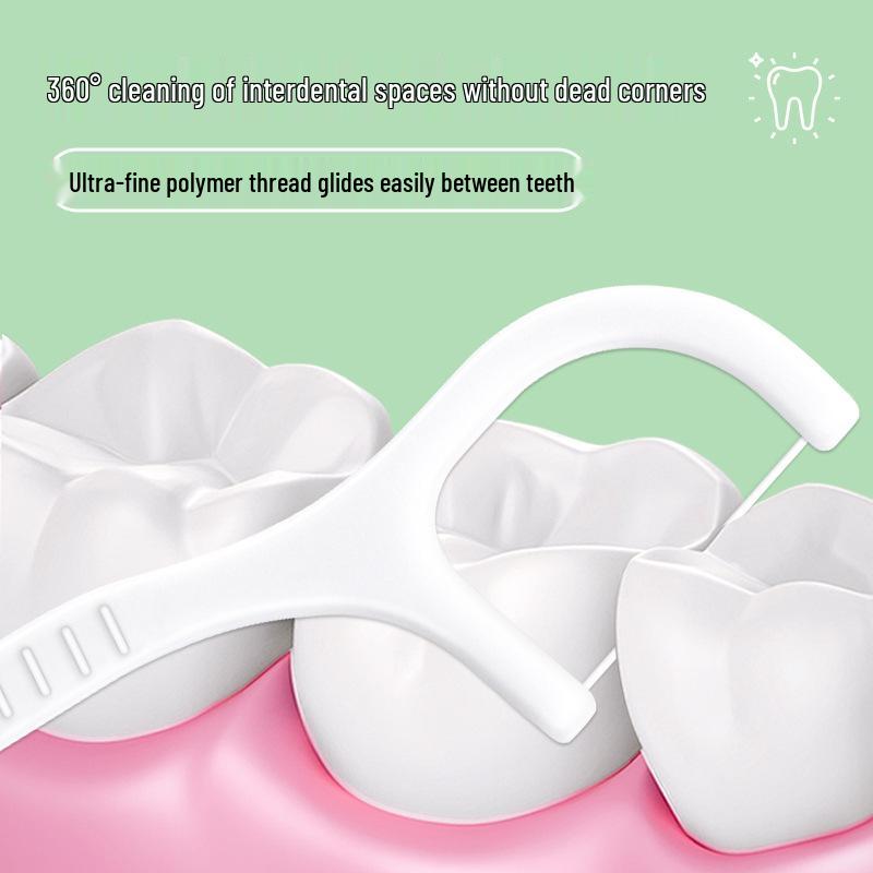 50-Piece Portable Dental Floss - Custom Logo for Hospitals, Hotels, and Restaurants