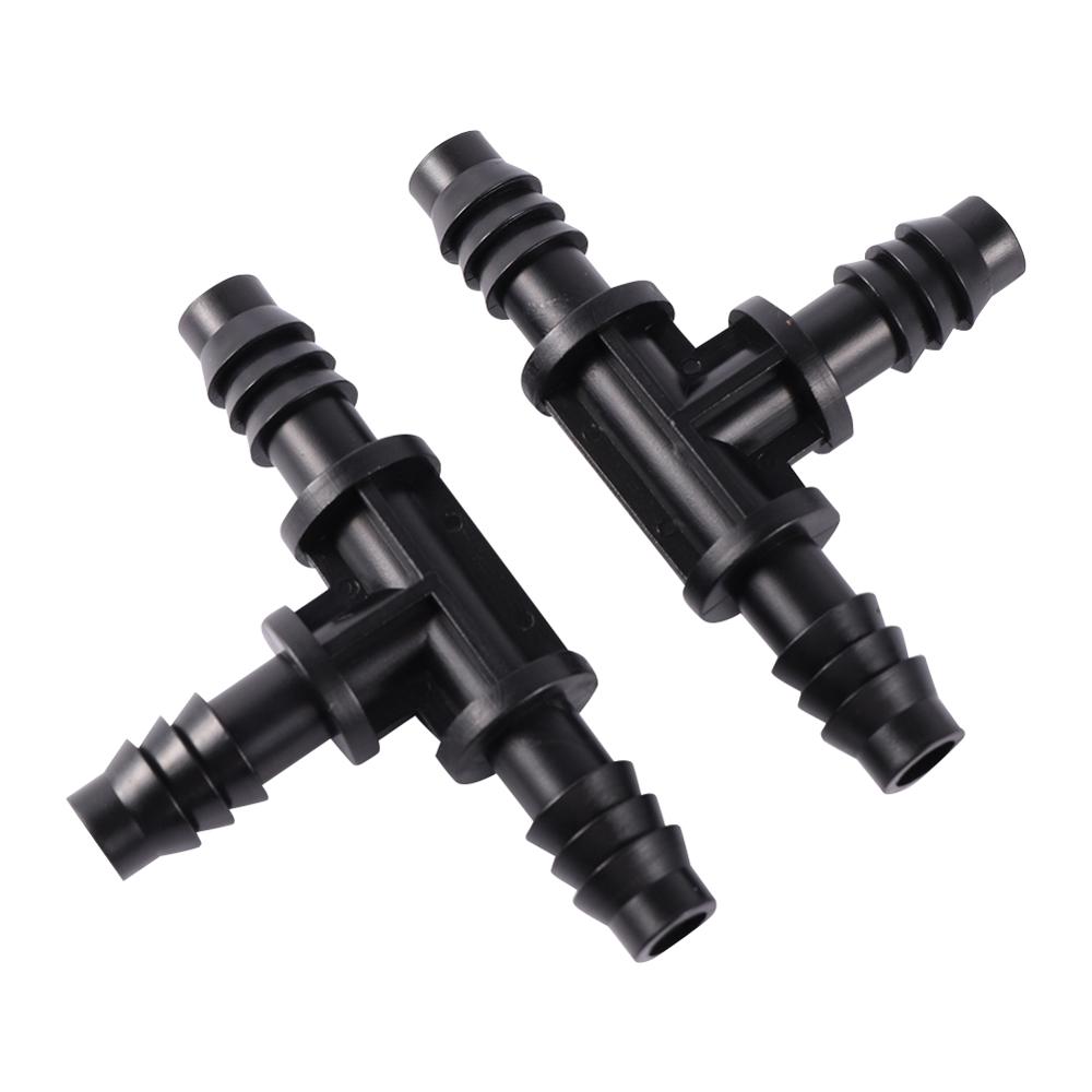 

3/8 Inch Tee Barb Connector Dripper Watering Plants Tee 8mm/11mm Hose Connector Automatic Irrigation Watering Hose Splitter