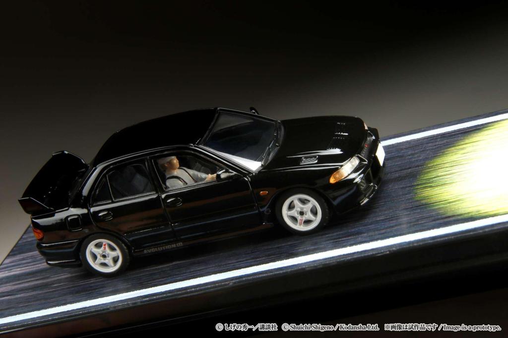 HJ64 Mitsubishi Lancer RS Evolution III Initial D VS Ryosuke Takahashi Kyoichi Sudo Driver Figure Included 1/64 (Finished Product)