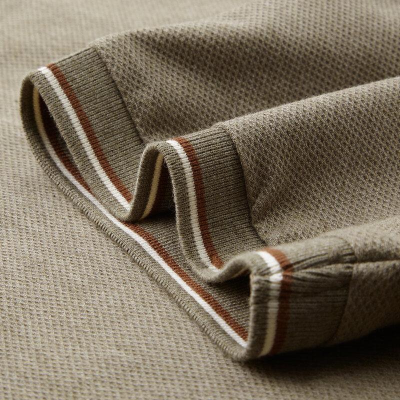 Sugood Herren Polo-T-Shirt aus Tencel-Mischgewebe mit Diamantstruktur