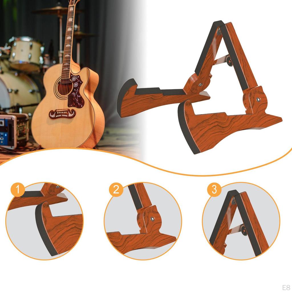 Collapsible Guitar Stand for Acoustic, Bass, Electric Guitar, Ukulele, Mandolin, And Banjo.