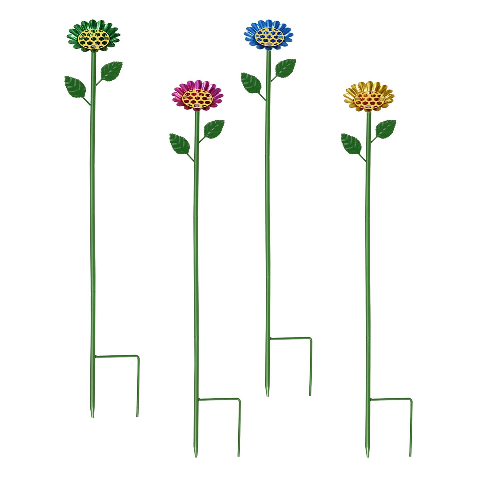 

4Pcs Bee Watering Station Flower Shape Standing Butterfly Bath Bee Feeder Bowl Multi-Function for Garden Yard Decor Stake
