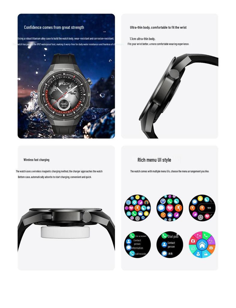 Huawei GT5 Pro Aviation-Grade Aluminum Smartwatch with Bluetooth Calling