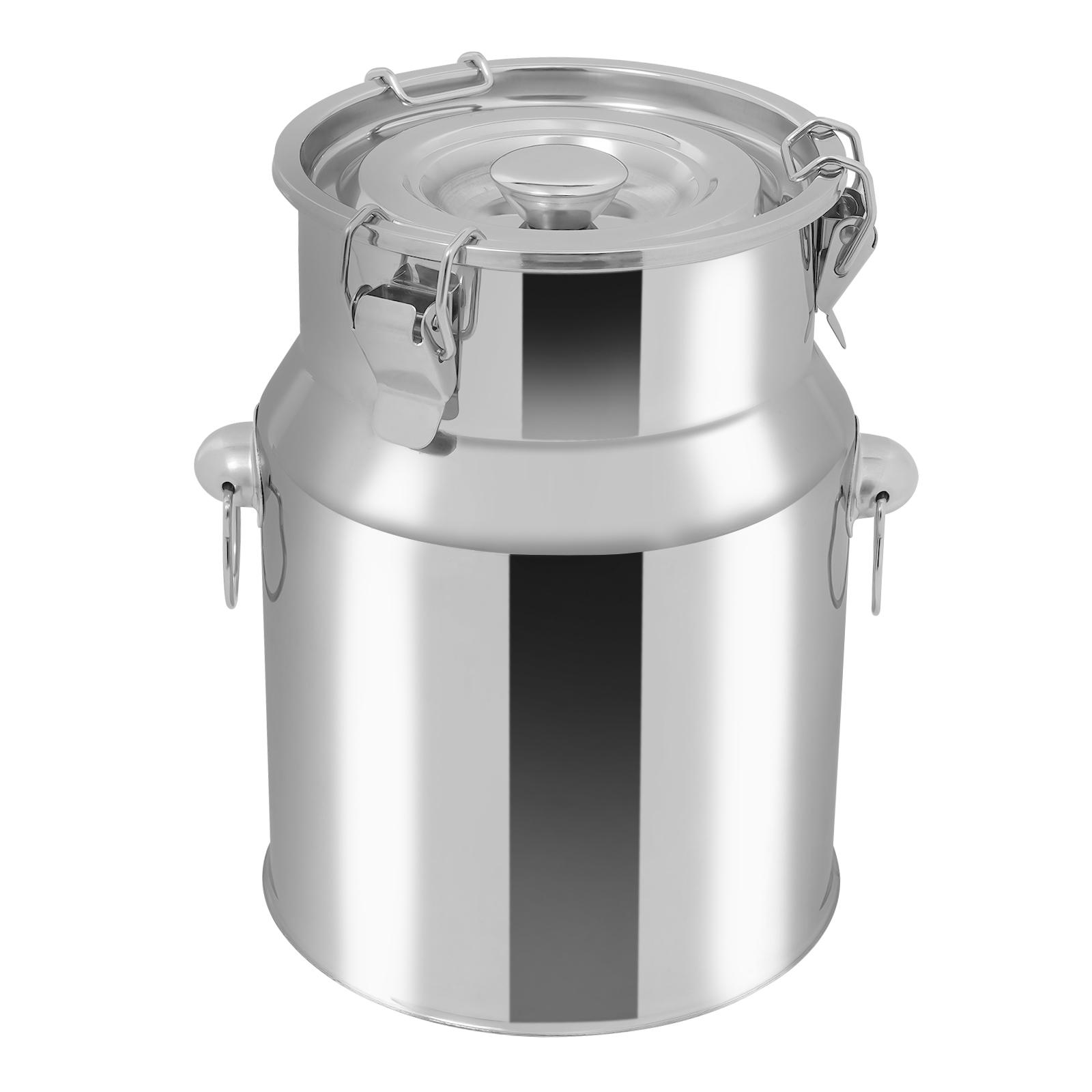 

5 л Бочка из нержавеющей стали Герметичная Пивной кувшин Бутылка для масла Ведро для льда Бидон для молока Канистра для хранения Транспортировочная канистра для ресторана Ранчо серебряный