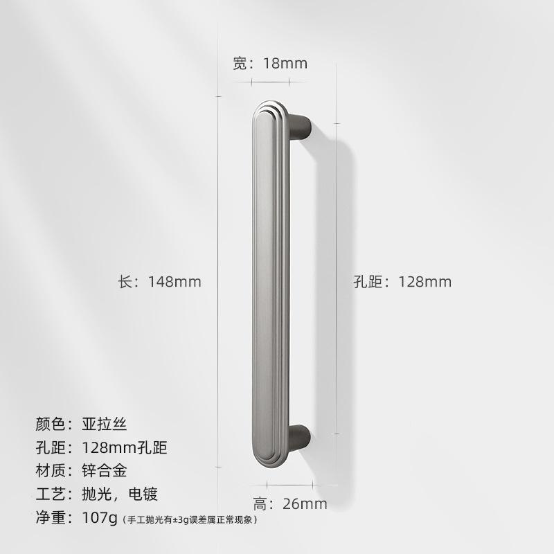 High End Golden Wardrobe Door Handle Modern Drawer Knob Simple Cabinet Handle Fashionable Zinc Alloy Solid Circular Handle