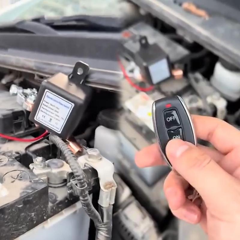 Wireless Remote Control Battery Relay Switch Car Starter, Remote Battery Disconnect Switch, Remote Start & Warm-Up/Cool-Down 12V