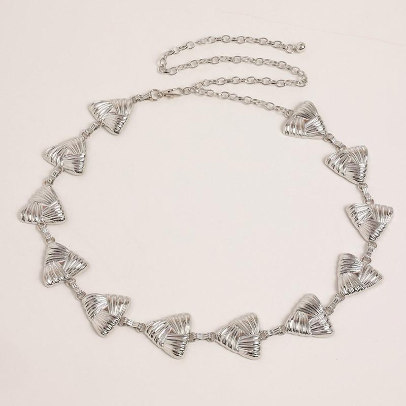 

Retro Design Geometric Shape Metal Casual Waist Chain For Women Summer Style3