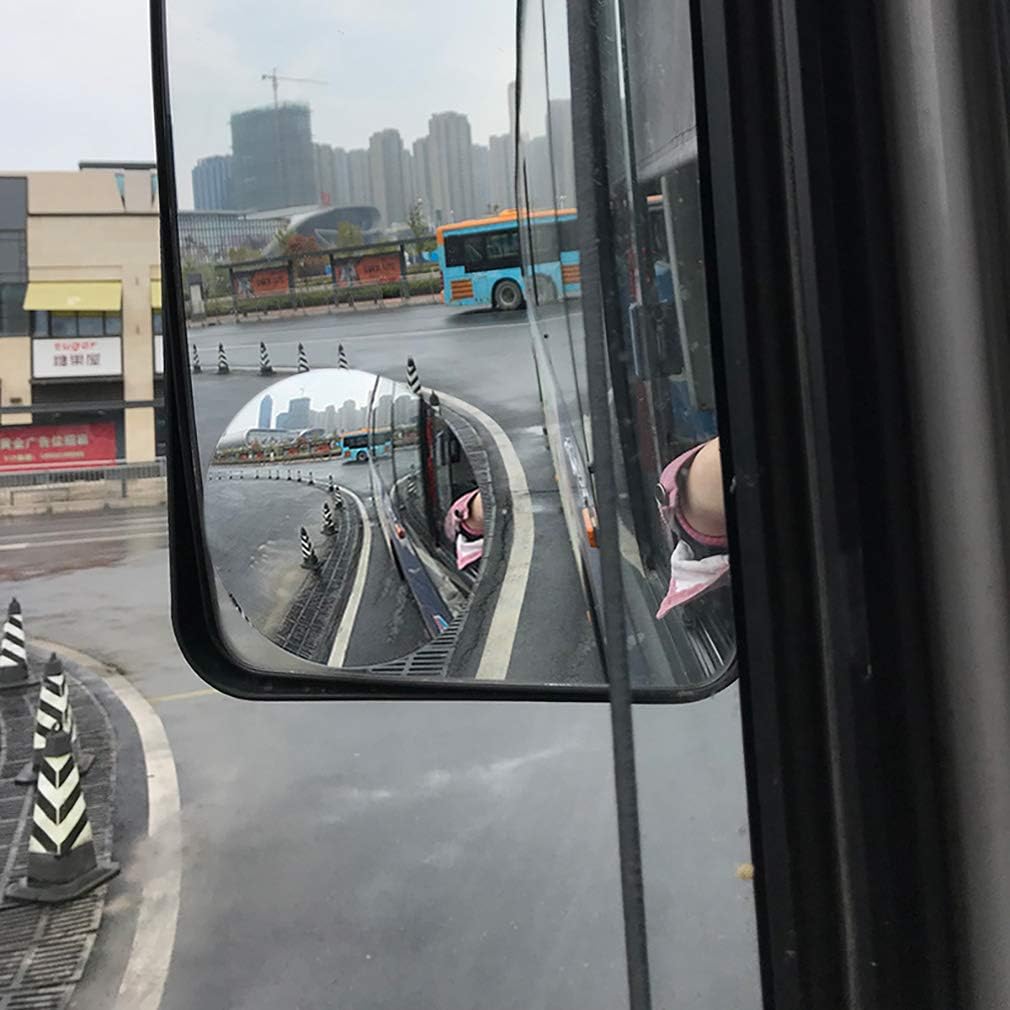 2Pcs 3 Inch Non-Adjustable Large Stick-On Convex Blind Spot Mirror, HD Glass Big Round Rear View, Strong Adhesive For Car, Van, SUV And Trucks