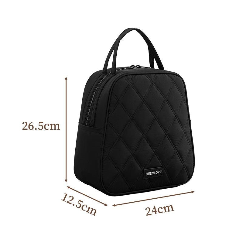 Bagel Semi-circle Handheld Lunch Bag Office Worker Lunch Box Student Insulated Thermal Meal Tote Convenient Portable Use