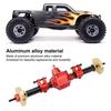 RC Rear Axle Assembly Aluminum Alloy RC Car Rear Axle Upgrade Parts with 27T 8T Internal Mounting Gear for SCX10 PRO Red