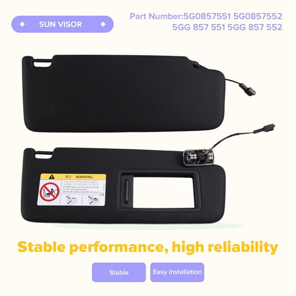 1 Pair Sun Visors (5G0857551 & 5G0857552) for Volkswagen Golf 7
