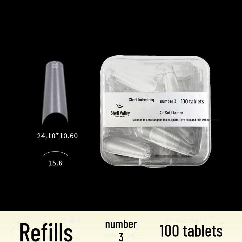 Super Long Fine Dog Nail Art Tips - No Grind, Full Code Fold, No Trace, Quick Apply Replacement for Nail Art Shops