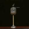 Brass Incense Burner/High-legged Hollowed-out Crane Incense Coil Censer Household Indoor Chinese Style Palace Lantern Ornament