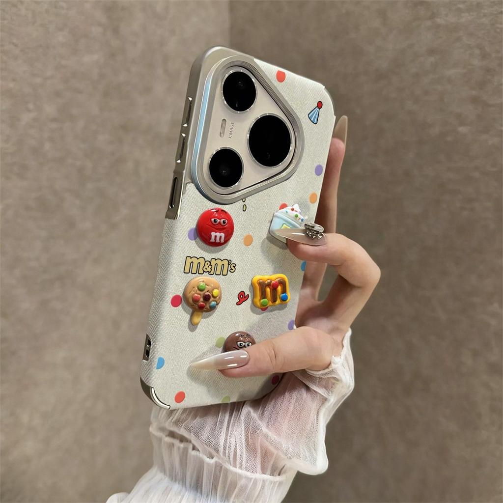 Applicable To Huawei Pura80 Mobile Phone Case Design Sense Niche HUAWEIpura70pro New P60 Three-dimensional M Bean