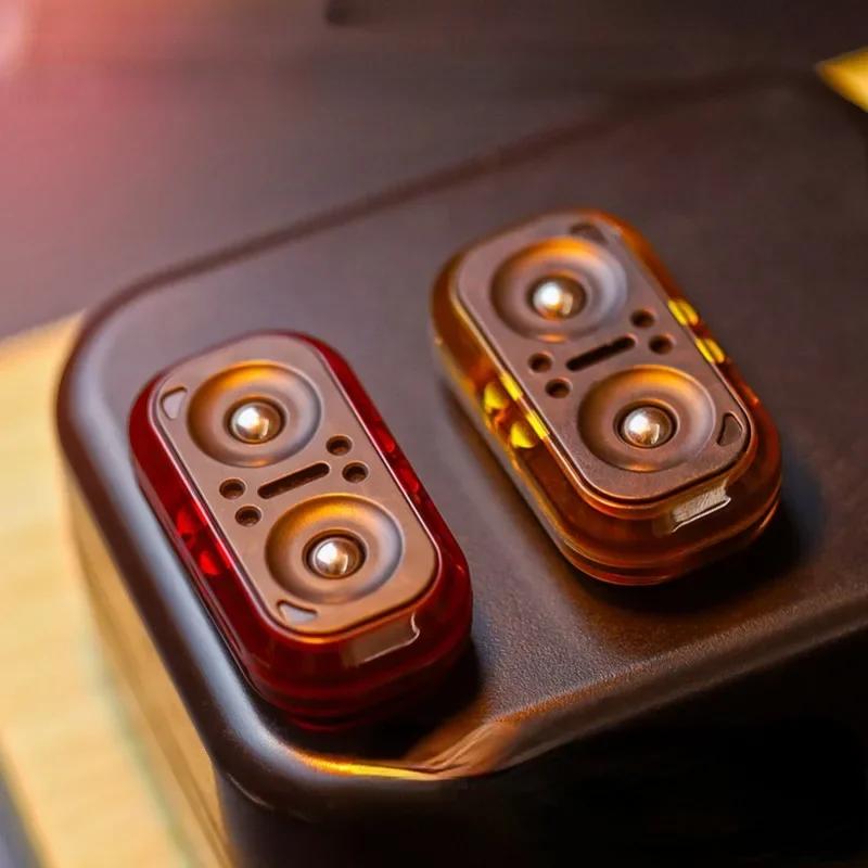 Owl Magnetic Push Card Stress-Relieving Fidget Slider with Fingertip Gyroscope for Anxiety Relief Mechanical Slider Spinner Toy