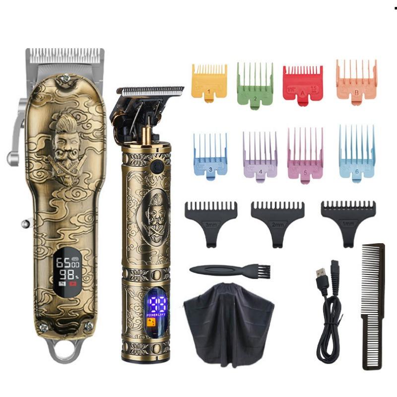 1 Set Verbessern Sie Ihr Haarschnitt-Spiel – Professionelles kabelloses Haarschneide-Set mit LCD-Display – perfektes Geschenk für Männer und Papa!
