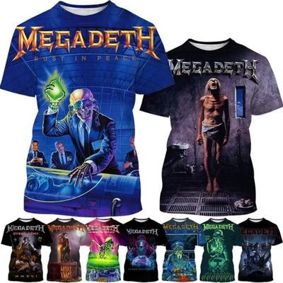 Megadeth 3D T-shirt stampate Moda Rock Band Uomo Casual T-shirt Estate Uomo Punk Divertente Hip Pop Manica Corta Uomo