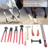 9 PEÇAS Aço Ferro Cabo Ergonômico Alicate Cortador de Cascos Ferradura Lima Martelo de Unha Ferramenta para Cascos Cavalo