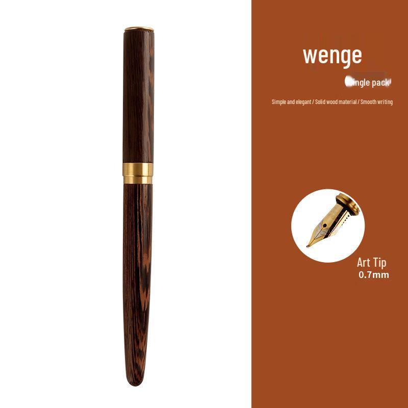 Brass Sandalwood Retro Fountain Pen - Engravable Creative Business Gift