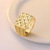 Open Ring Lao Sand Gold Plated Matte Carved Mens Wedding Band Copper Gold Tone Adjustable Jewelry
