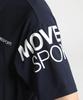 Move Sports Navy Polo Short UV Training Size M Men's DX-C2853AZ Shirt, Sleeve, Protection, Sweat-Wicking, Quick-Drying, Stretch, Sunscreen, Shirt,