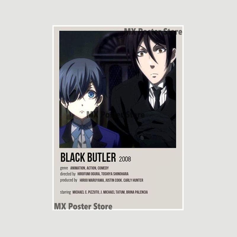 Demon Slayer White Paper Poster Classic Japan Anime Series Art Cartoon Painting Sticker for Home Bar Art Wall Decorative Mural