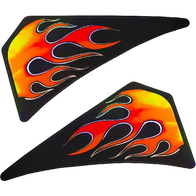 JMCHstore Side Panel Flame Sticker Decals for Motovox MBX10 Monster Mega Moto MMB80 80cc MMB105 105cc, For Mototec 105cc Mini bike