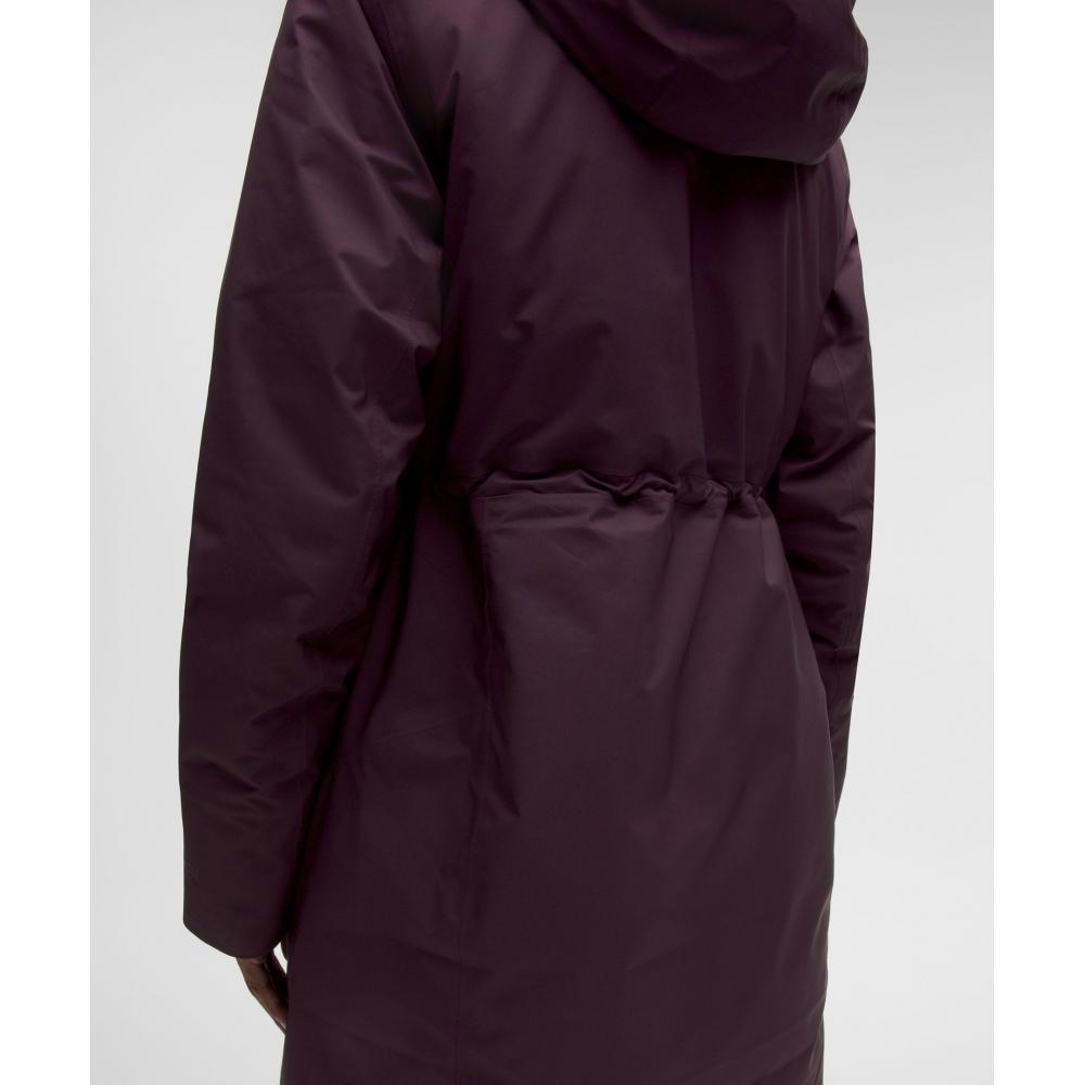 Lululemon Waterproof Insulated Cinch Waist Parka Black Plum