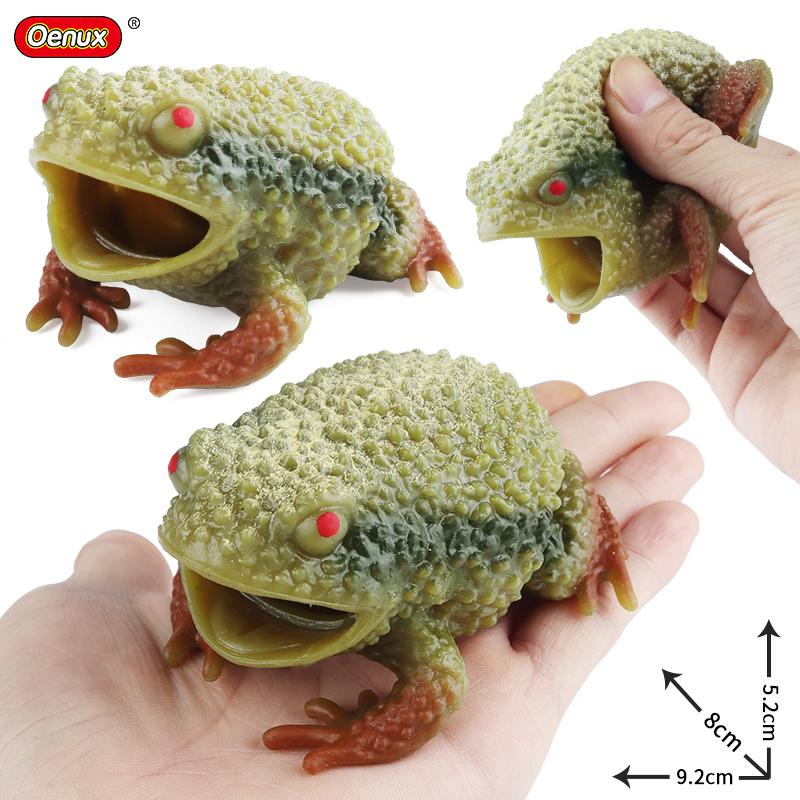 Oenux Squid Crab Octopus Frog Snails Lizard Animals Model Action Figures Anti Stress Relief Toy Kids Gift Fun Pressure Reduction