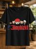 Limp Bizkit Cartoon Head Lineup Over Red Band Name With Small Hand Playful Alternative Rock Style Unisex All Tshirt