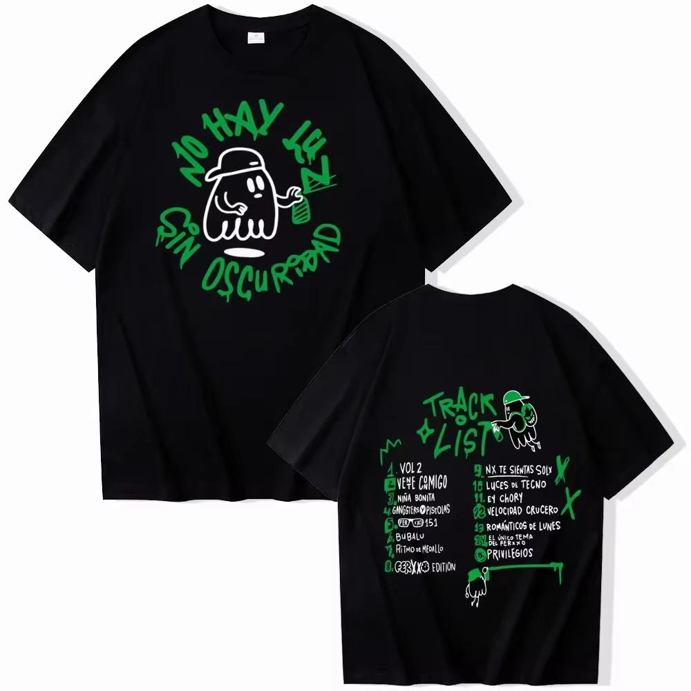 Feid Ferxxo Don't Be Afraid of The Dark Harajuku Fashion T-Shirt Men's  Crew Neck Short Sleeve Shirts Printed Cotton