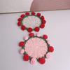 Rose Bouquet Coaster Crochet Flower Placemat Hand Woven Bouquet Cupmat Home Desktop Potted Plant Ornaments Mother's Day Gift
