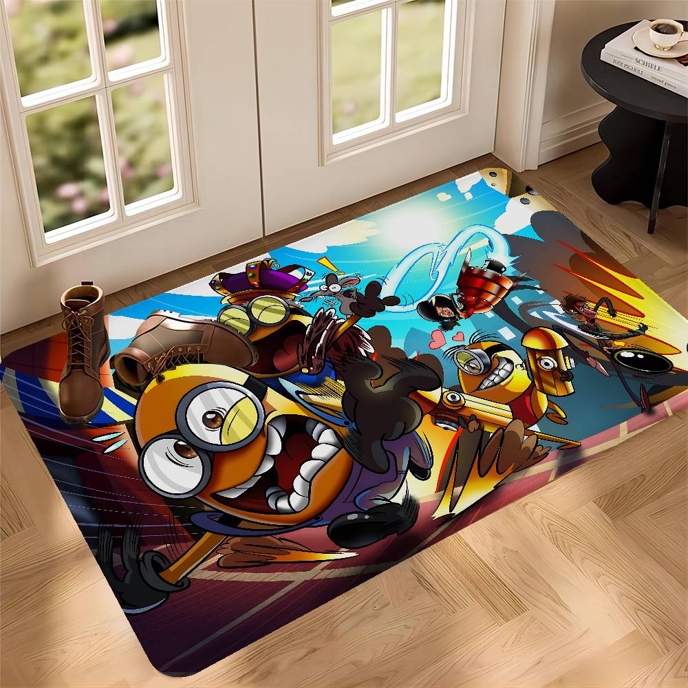 Cute Banana Cartoon-M-Minions Entrance Door Mat Washable Non-Slip Living Room Sofa Chairs Area Mat Kitchen Welcome Doormat