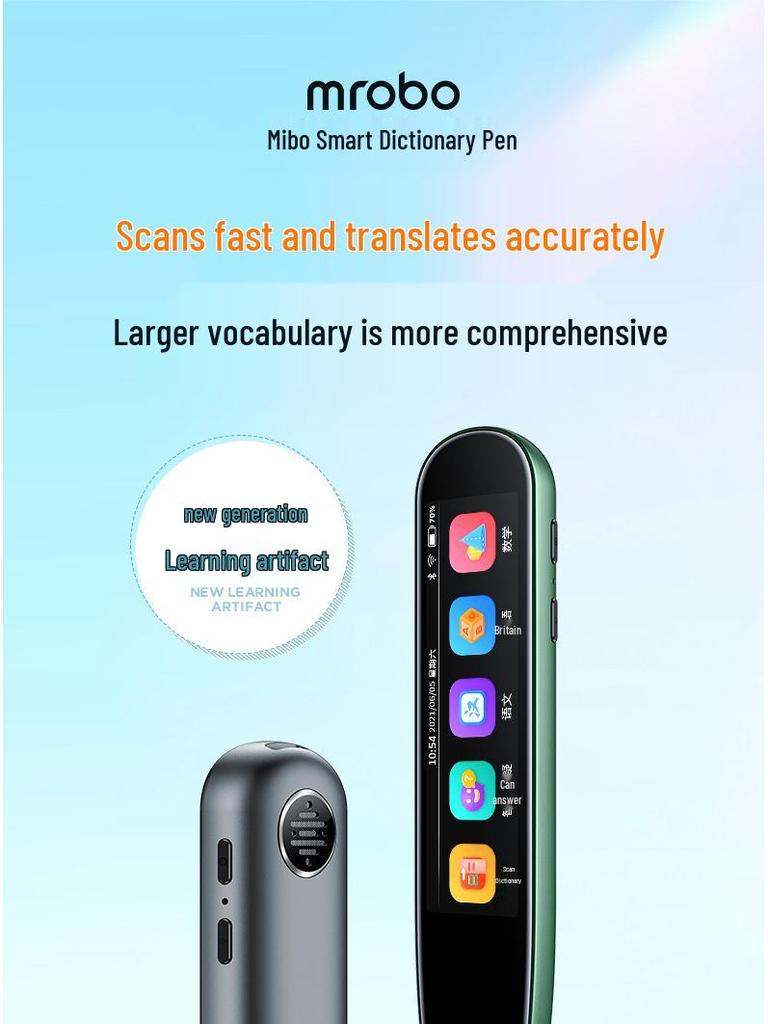 Offline Smart Scanning and Translation Pen: Chinese-English Translator, Dictionary, and Classroom Recording Tool for Students