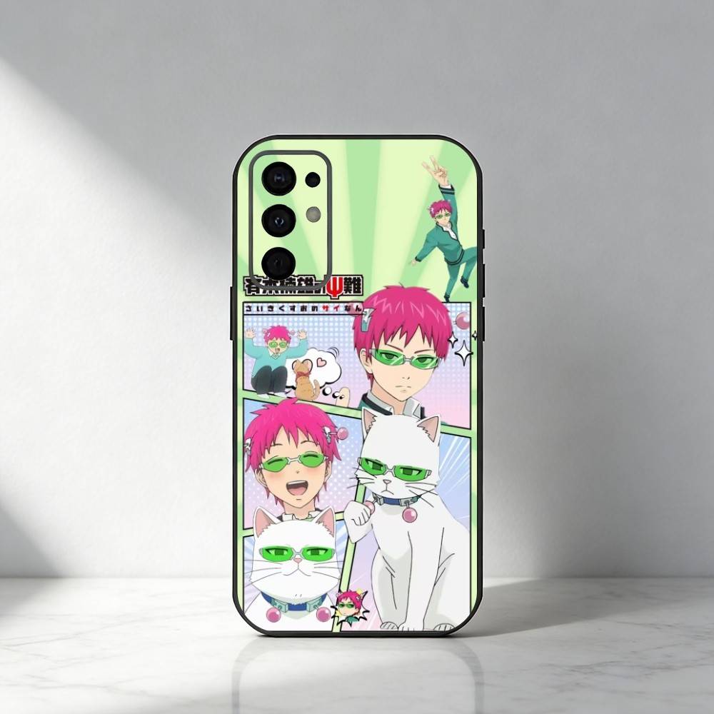 Anime Boy S-Saiki Kusuo Phone Case For Samsung S25,S24,S21,S22,S23,S30,Ultra,S20,Plus,Fe,Note,5G Black Cover