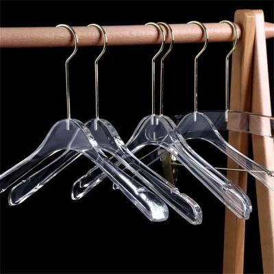 Acrylic Transparent Hanger Clothing Display Rack Store Adult Hanger Pants Rack Clip Crystal Seamless Suit Coat Clothing Hanger